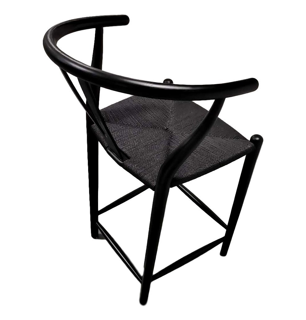 Dagmar Counter Stool - Black & Black Cord