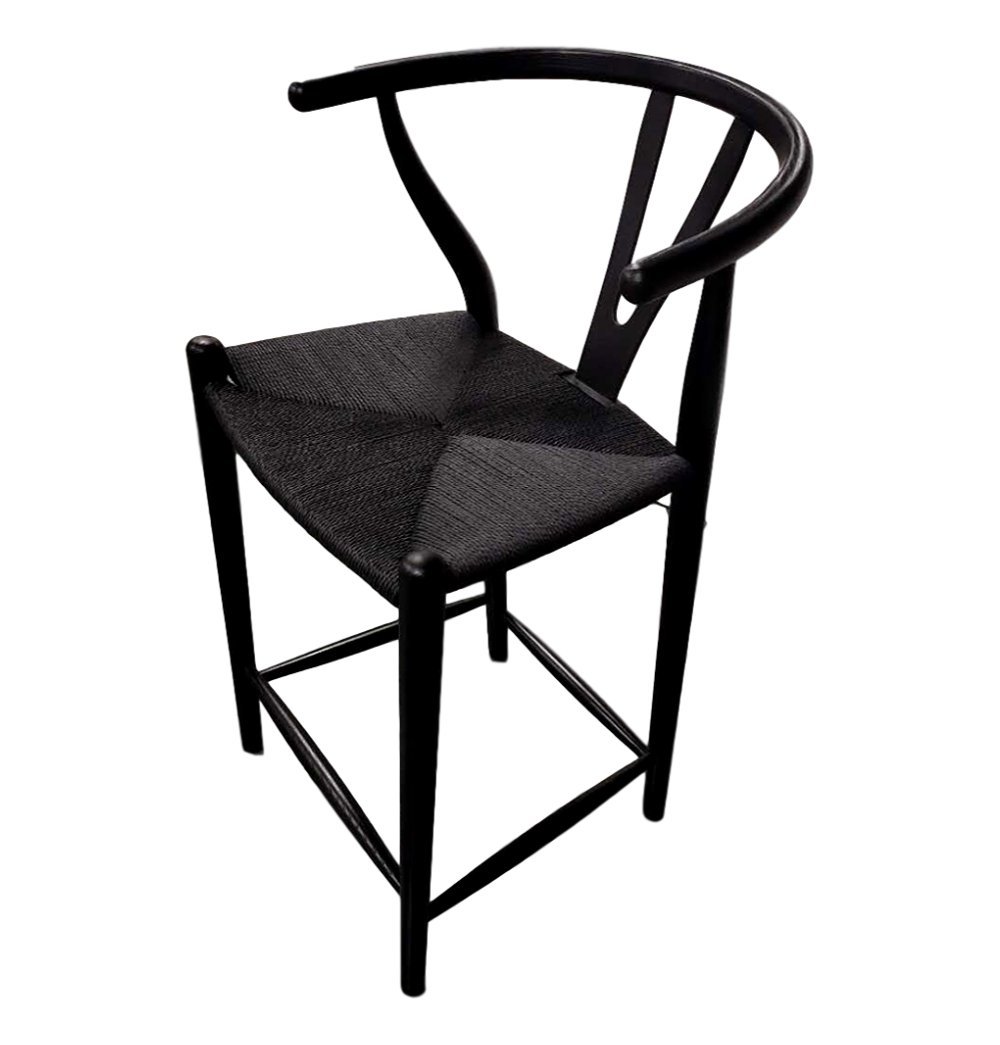 Dagmar Counter Stool - Black & Black Cord