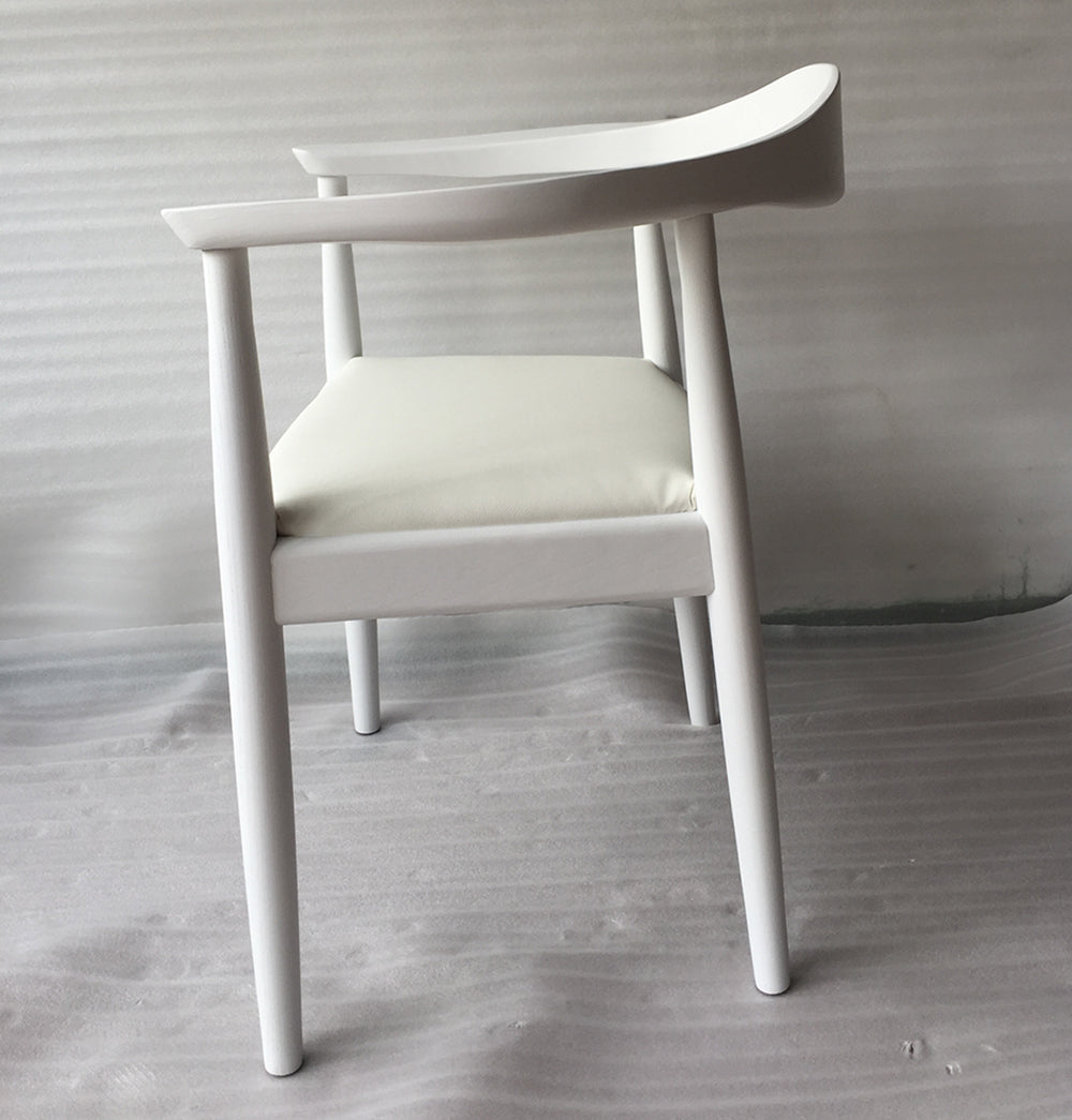 Embla Chair - White & White Leather