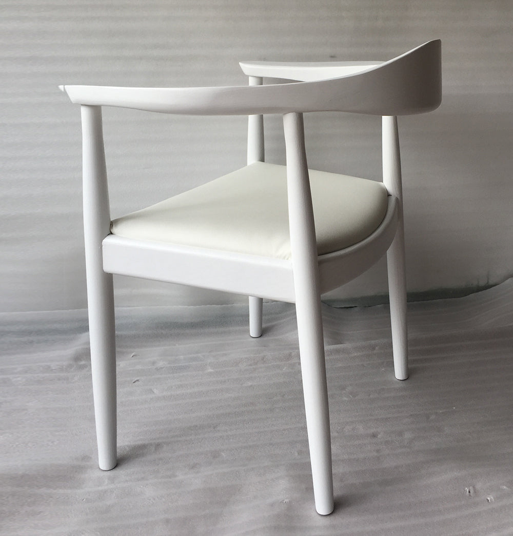 Embla Chair - White & White Leather