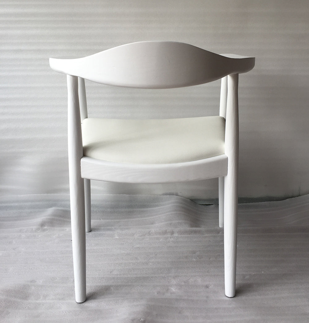 Embla Chair - White & White Leather