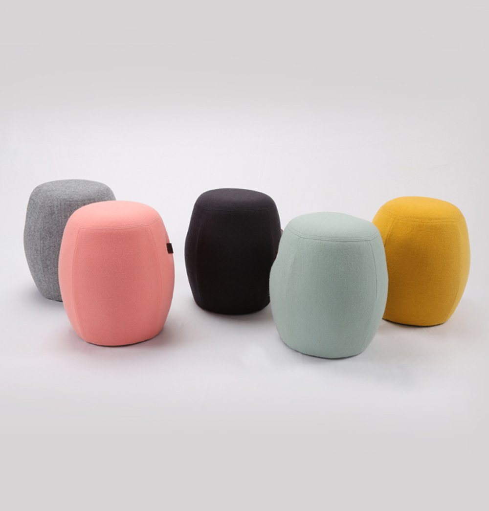 Kiley Handmade Pouf/Stool - Pink