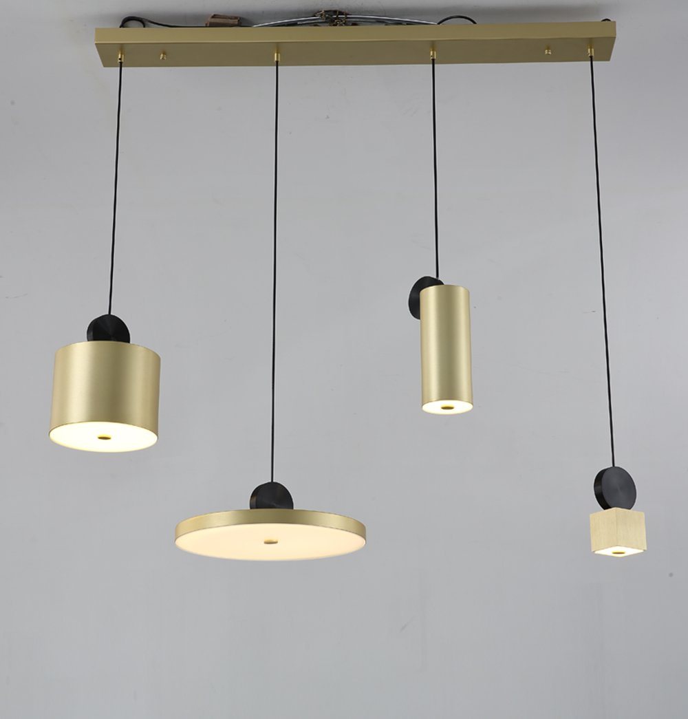 Synnove Pendant Lamp - Rectangular Canopy - Circular+Cube+Cylinder+Round