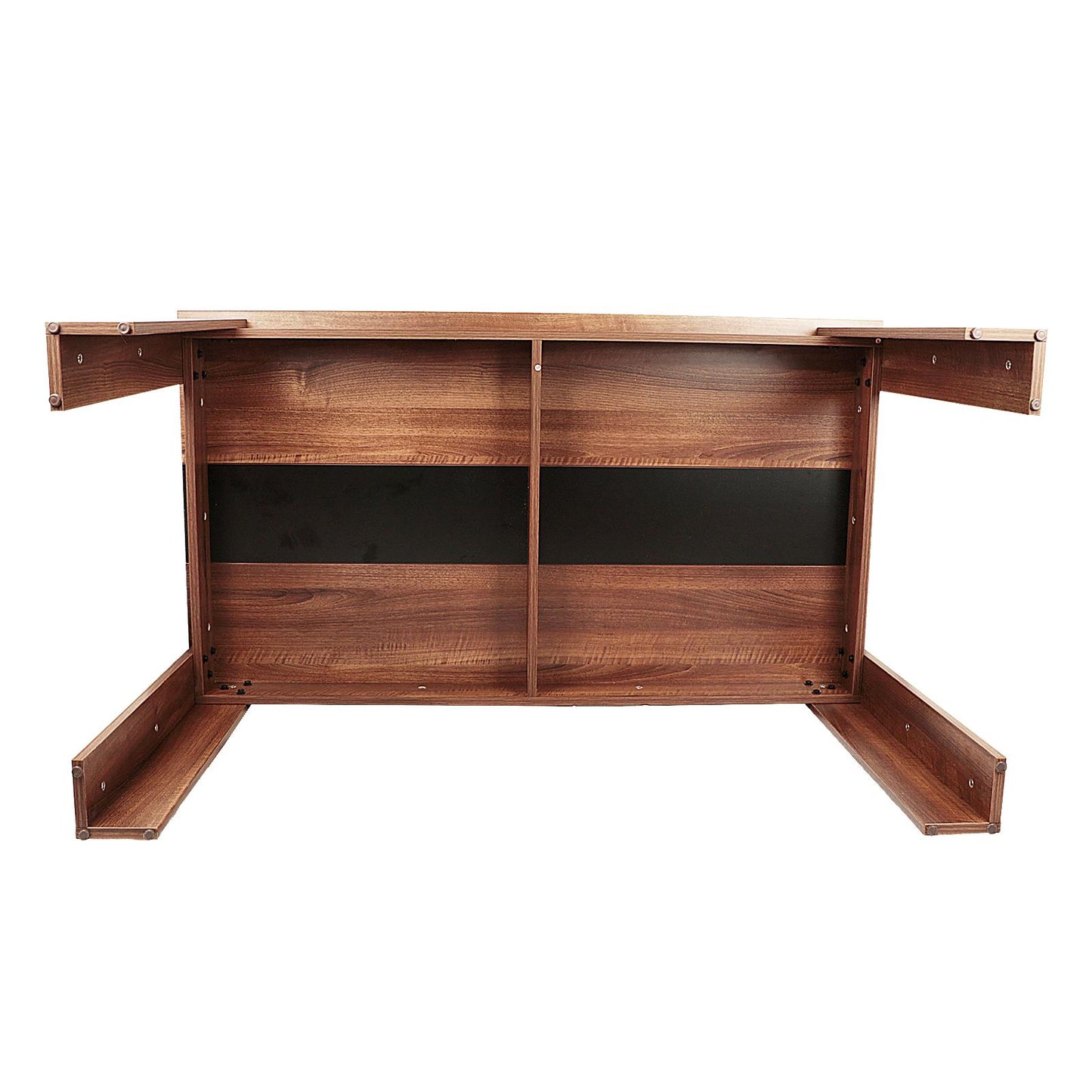 GIVENUSMYF European dining table Height 29.5" Particleboard dark wood with melamine beech wood grain