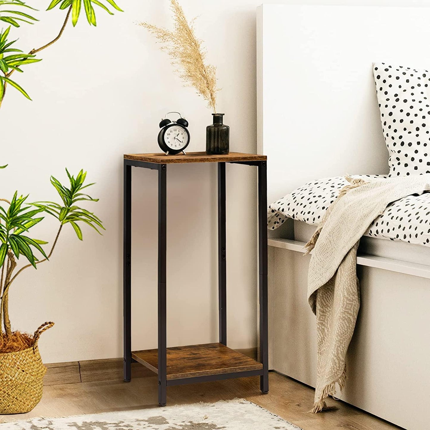 Tall End Table High Skinny Tall Side Table Tall Bedside Table Slim Thin Tall Nightstand Narrow