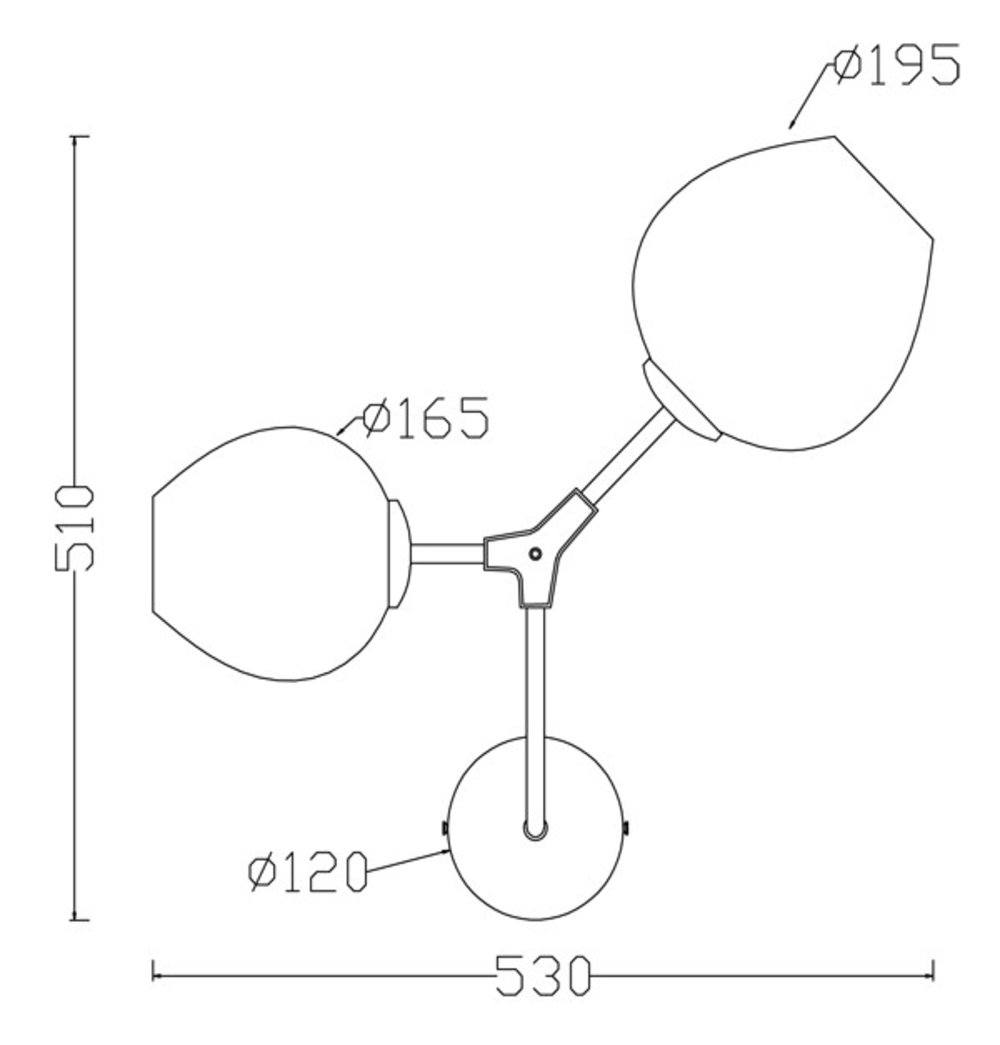 2-Globe Bubble Wall Lamp