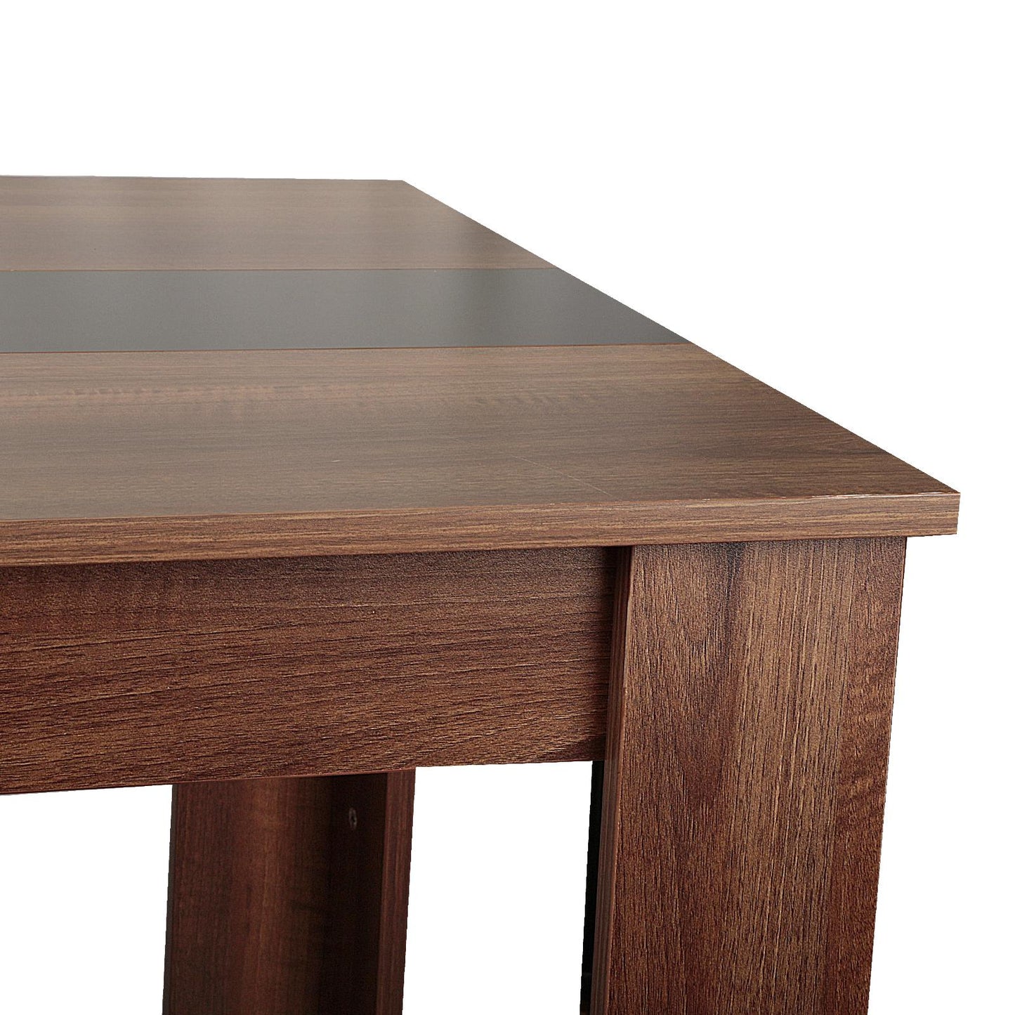 GIVENUSMYF European dining table Height 29.5" Particleboard dark wood with melamine beech wood grain