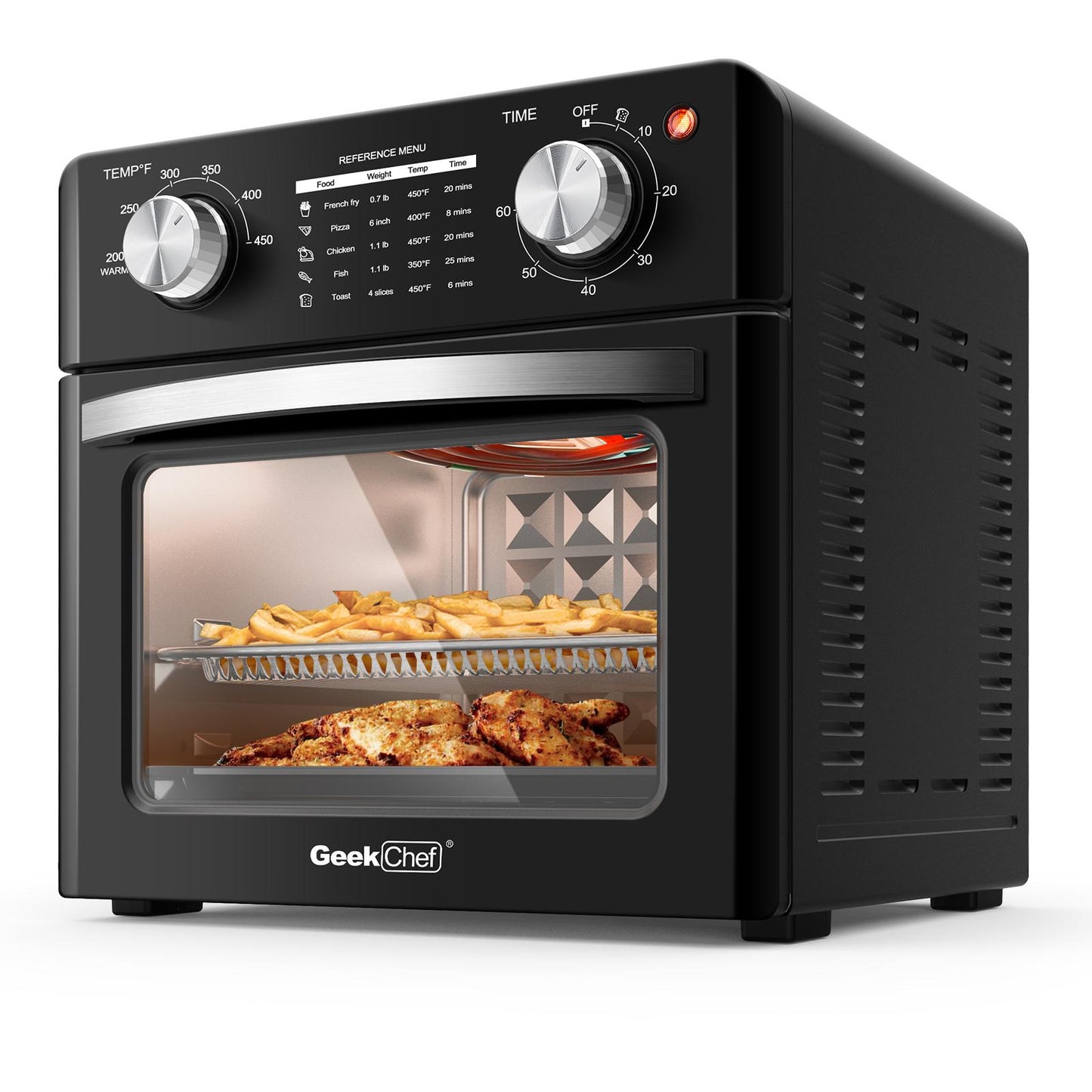 Geek Chef Air Fryer 10QT, Countertop Toaster Oven, 4 Slice Toaster Air Fryer Oven， Stainless Steel