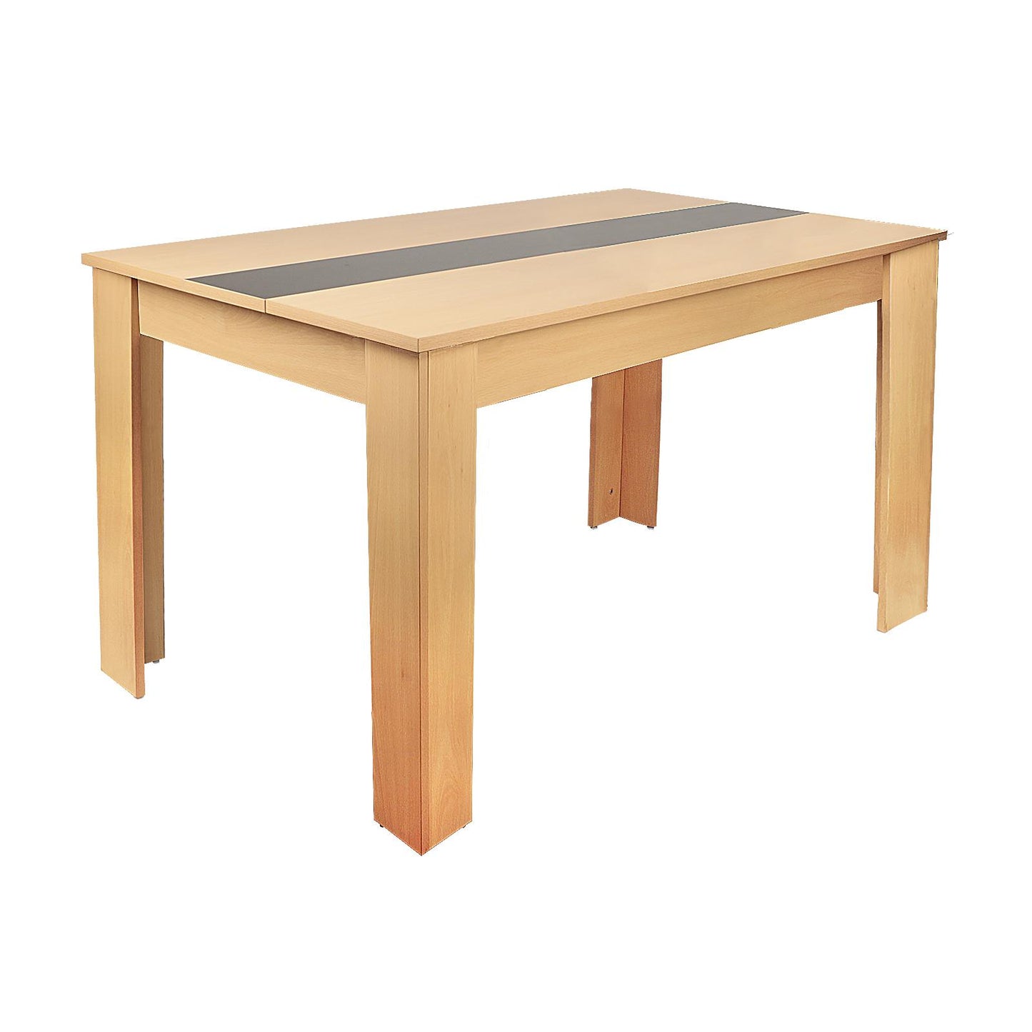 GIVENUSMYF European dining table Height 29.5" Particleboard dark wood with melamine beech wood grain