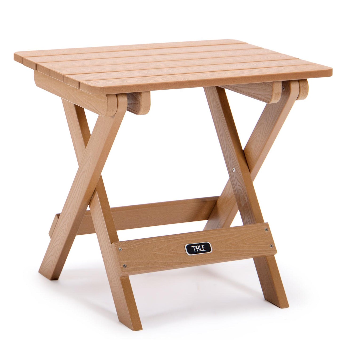 TALE Adirondack Portable Folding Side Table Square All-Weather and Fade-Resistant Plastic Wood Table