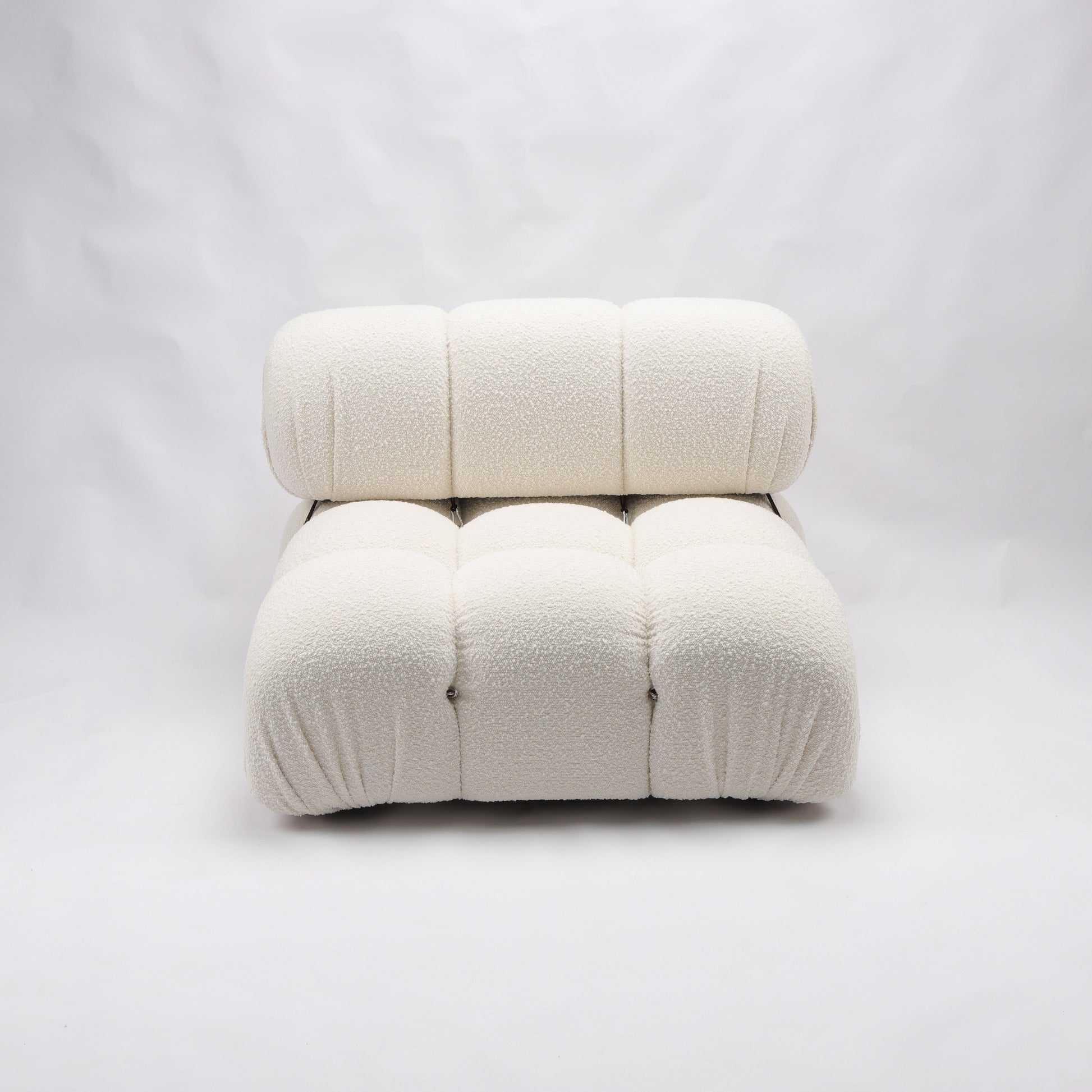 Gioia 1-Seater Chair - No Arm - Cream/White Boucle - GFURN