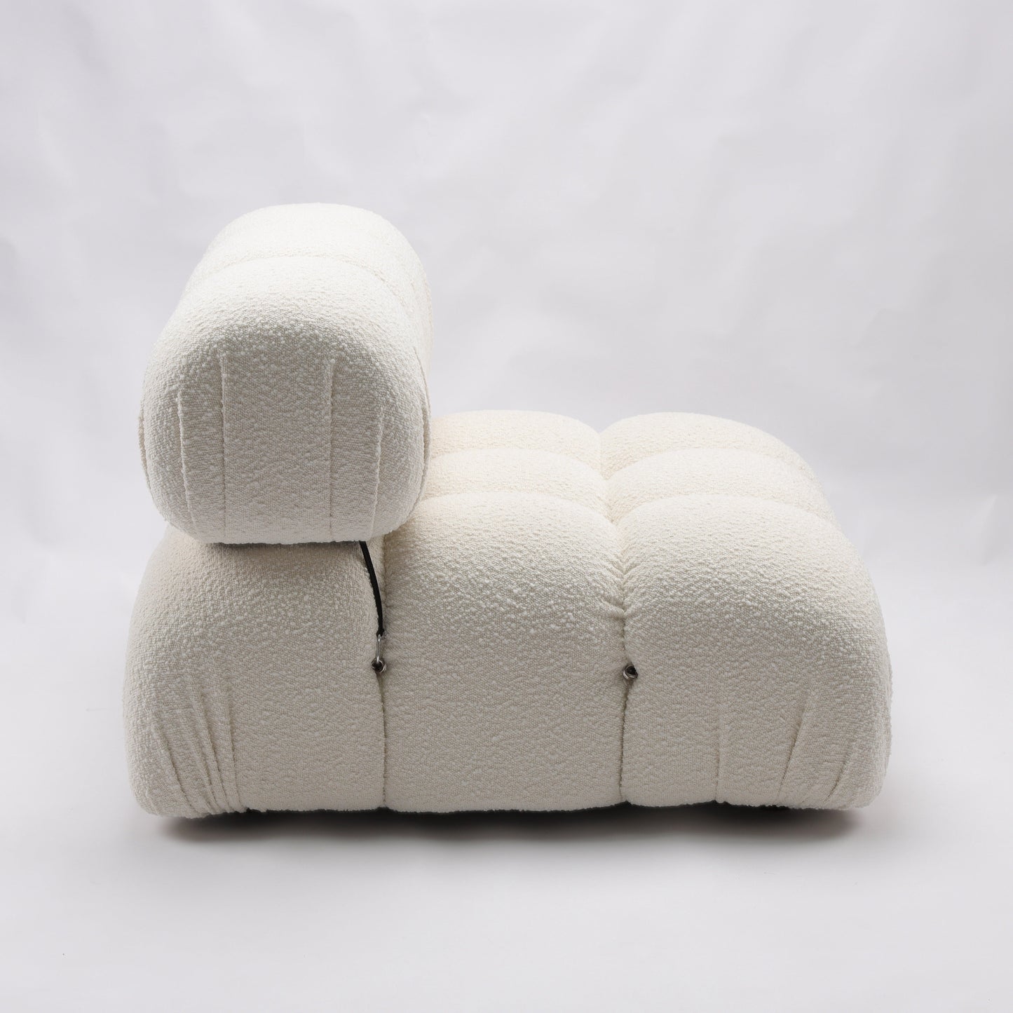 Gioia 1-Seater Chair - No Arm - Cream/White Boucle - GFURN