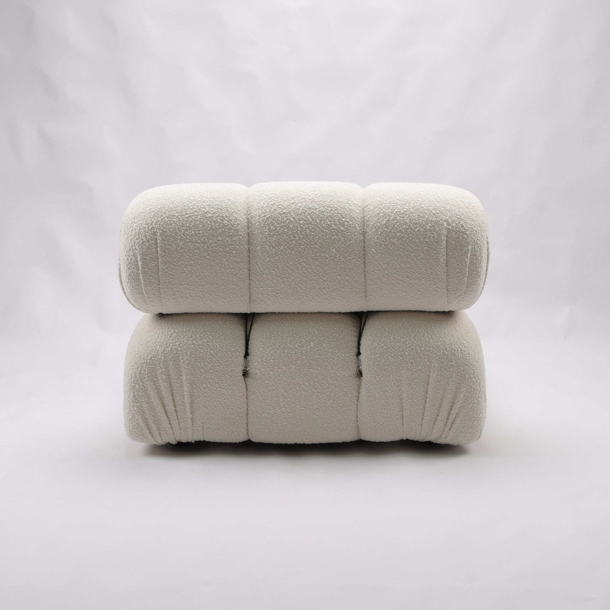 Gioia 1-Seater Chair - No Arm - Cream/White Boucle - GFURN