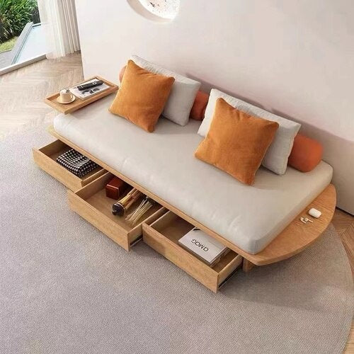 Minimalist Japanese style sofa with storage