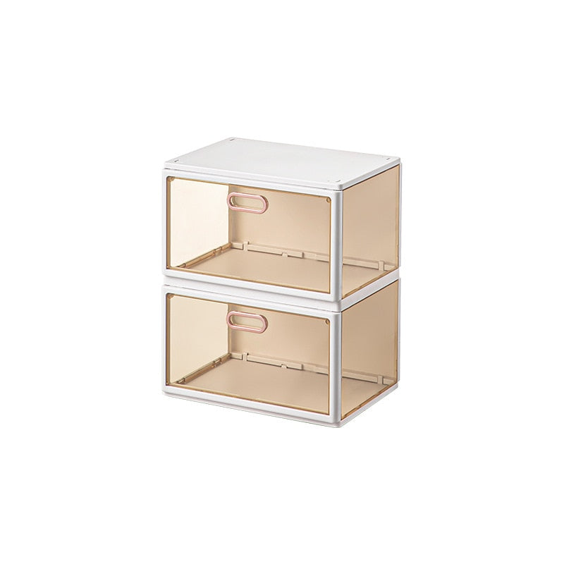 Foldable Shoes Box Dustproof Plastic Shoe Box Stackable Cabinet Storage Box Shoes Organizers Shoe Rack Cabinets Cupboards