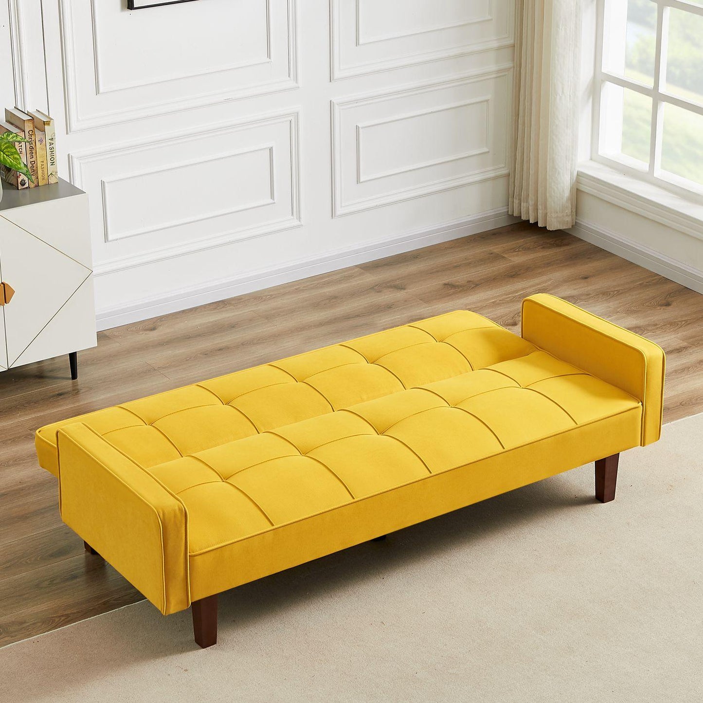 Morden Design Factory Solid Color Sofa Bed in Living Room Multi-function Leisure Sleeper Couch