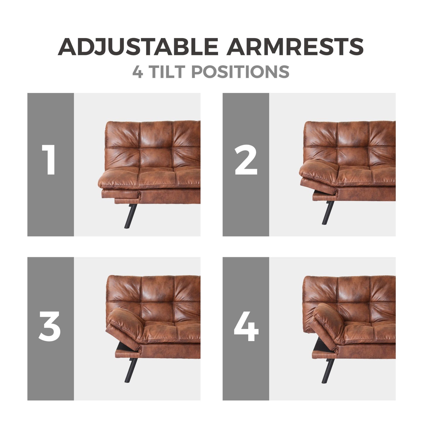 Mydepot Comfortable Armless Sofa Bed