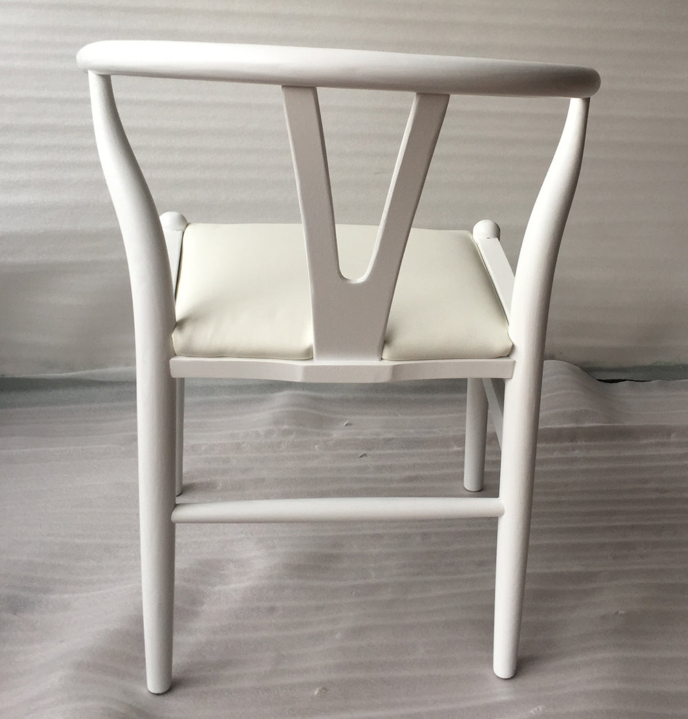 Dagmar Chair - White & White Leather