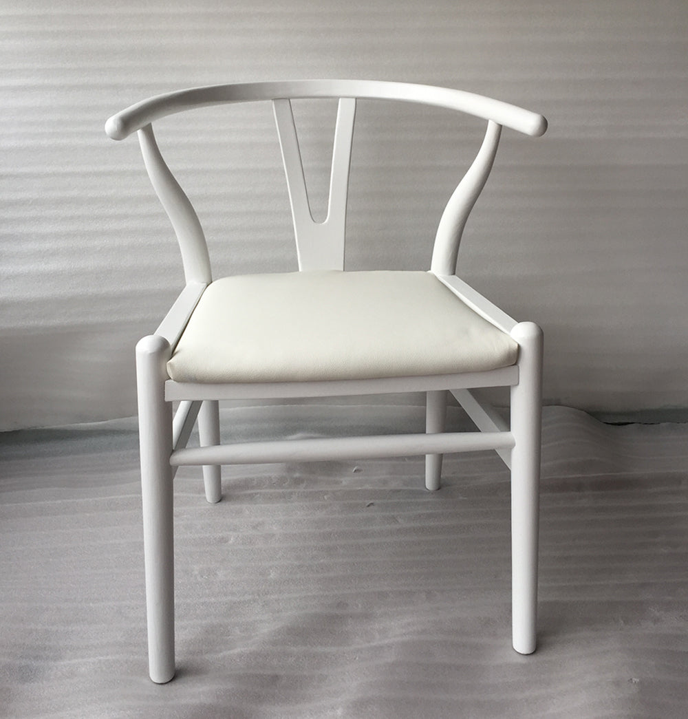 Dagmar Chair - White & White Leather