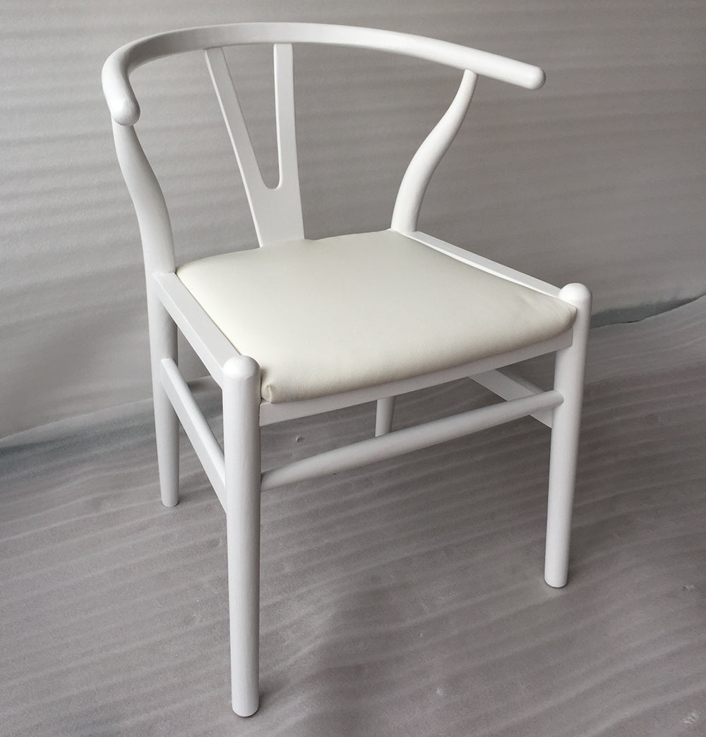 Dagmar Chair - White & White Leather