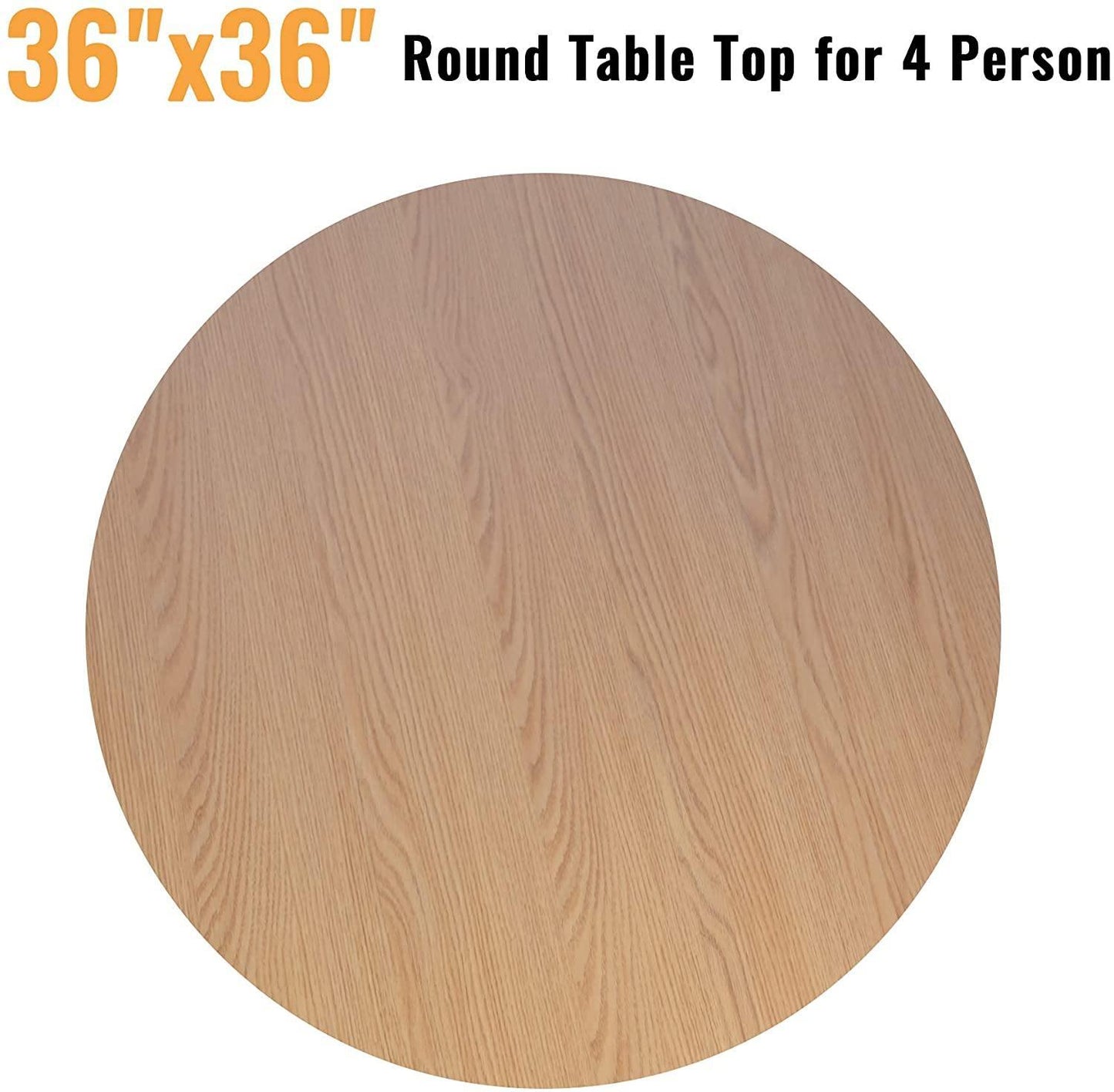 36" Round Dining Table Mid Century Modern Dining Table with Solid Metal Legs for Cafe/Bar, Kitchen,