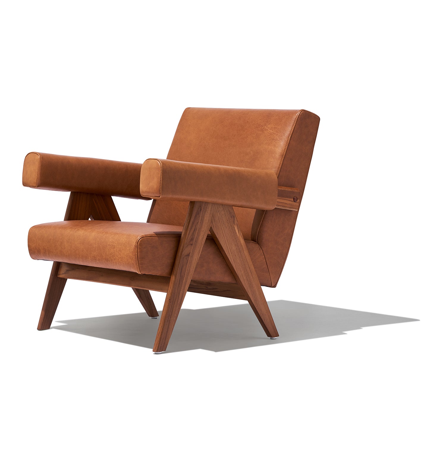 Débora Lounge Chair - Walnut & Caramel Leather