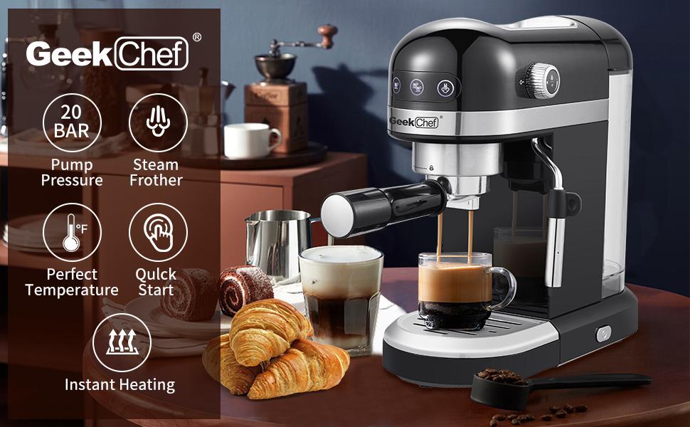 Geek Chef 20bar 1.4 litre espresso machine