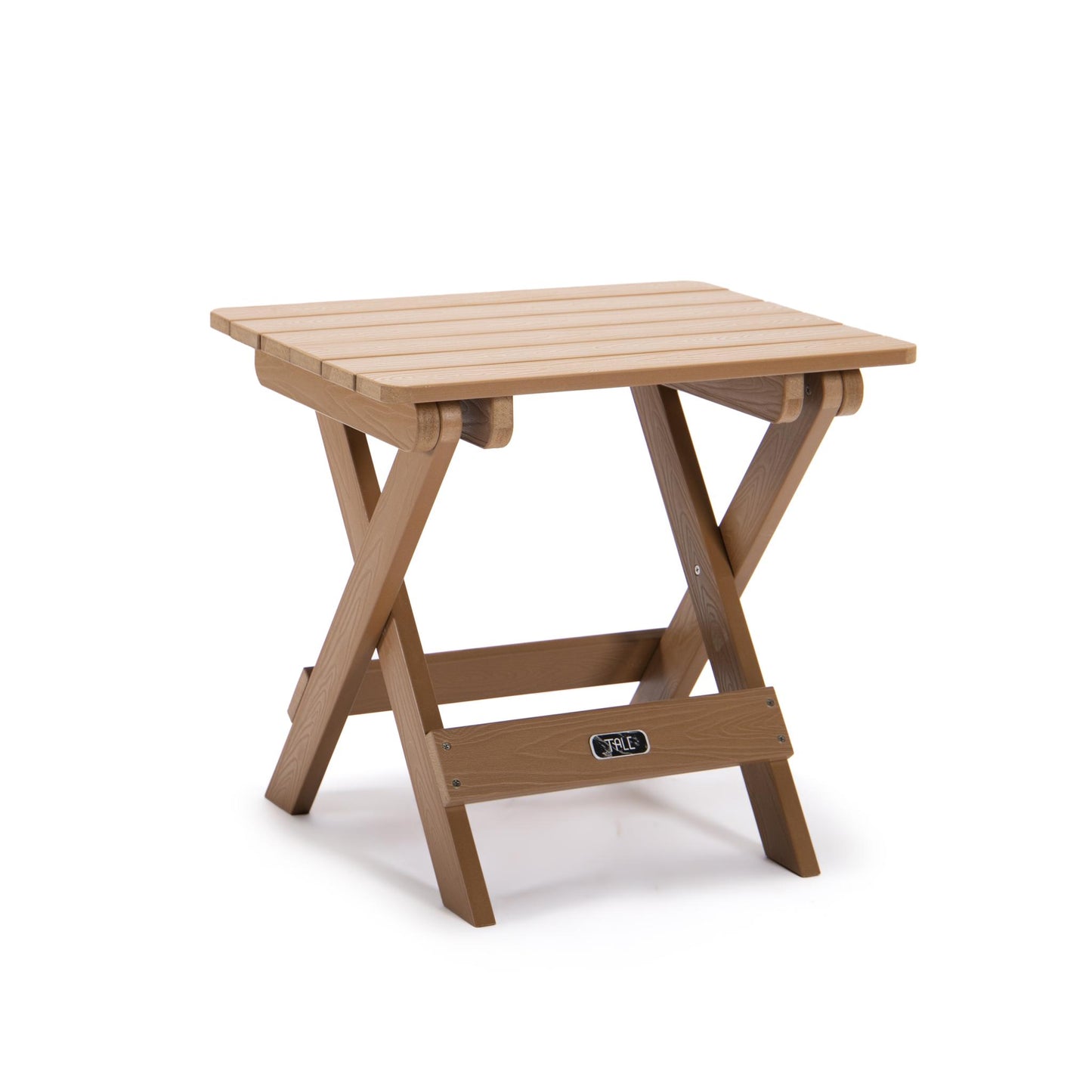 TALE Adirondack Portable Folding Side Table Square All-Weather and Fade-Resistant Plastic Wood Table