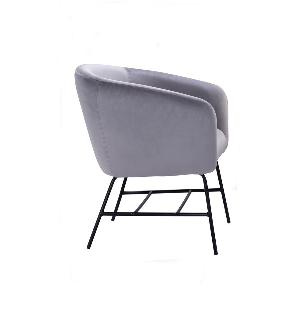 Galen Lounge Chair - Ash Grey Velvet