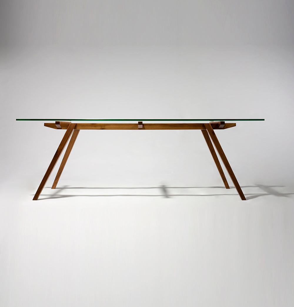 Harald Modern Dining Table - Glass & Wood