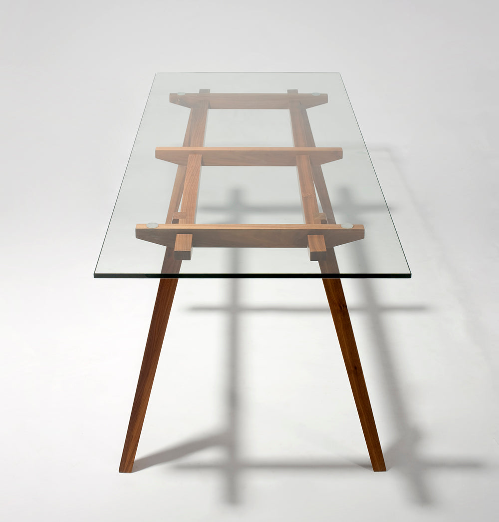 Harald Modern Dining Table - Glass & Wood