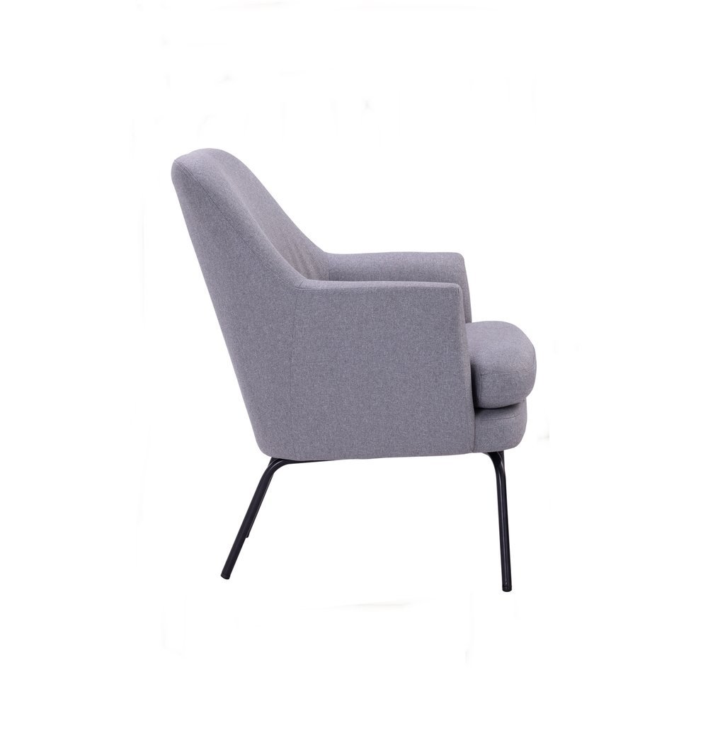 Lucian Lounge Chair - Pewter Grey