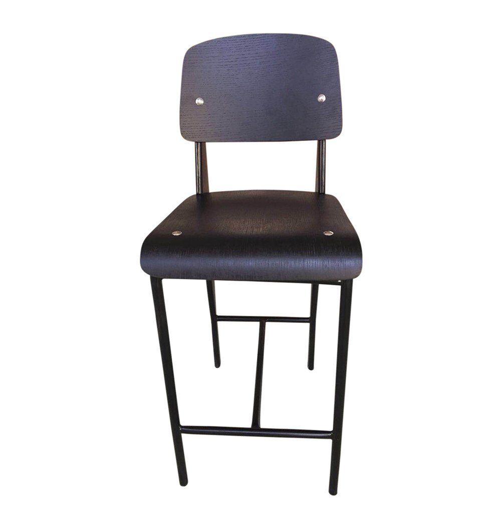 Anaïs Counter Stool - Black Seat/Back & Black Frame